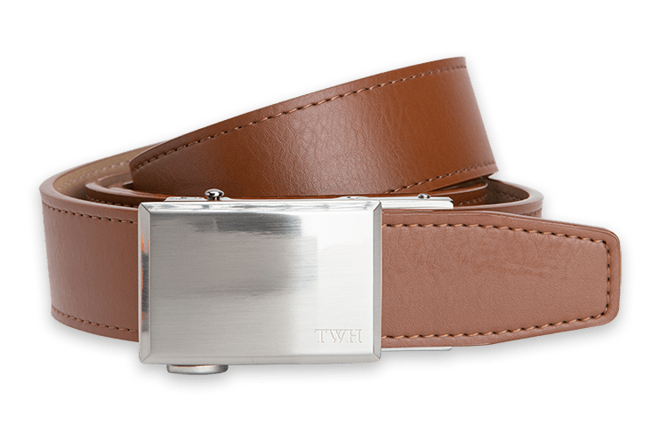 Shield Walnut Dress Belt 1 3/8 Strap