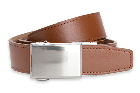 Shield Walnut Dress Belt 1 3/8 Strap