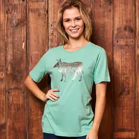 Squiggle Outline Nguni Crew Mint