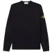 Stone Island navy wool knit crewneck sweatshirt.