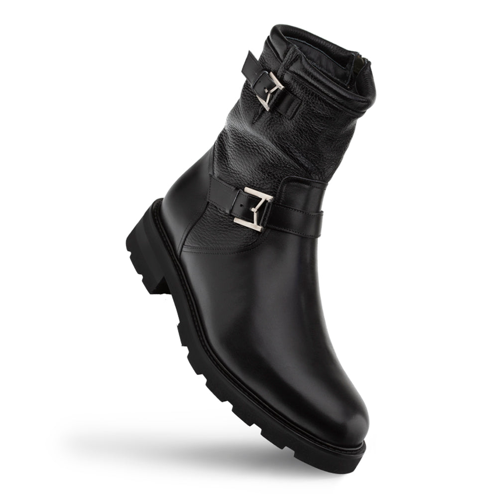 Stylish Deer/Calf Motorcycle Boot