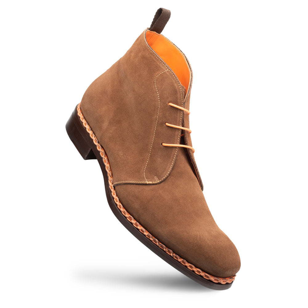 Suede Desert Boot with Contrast Colors