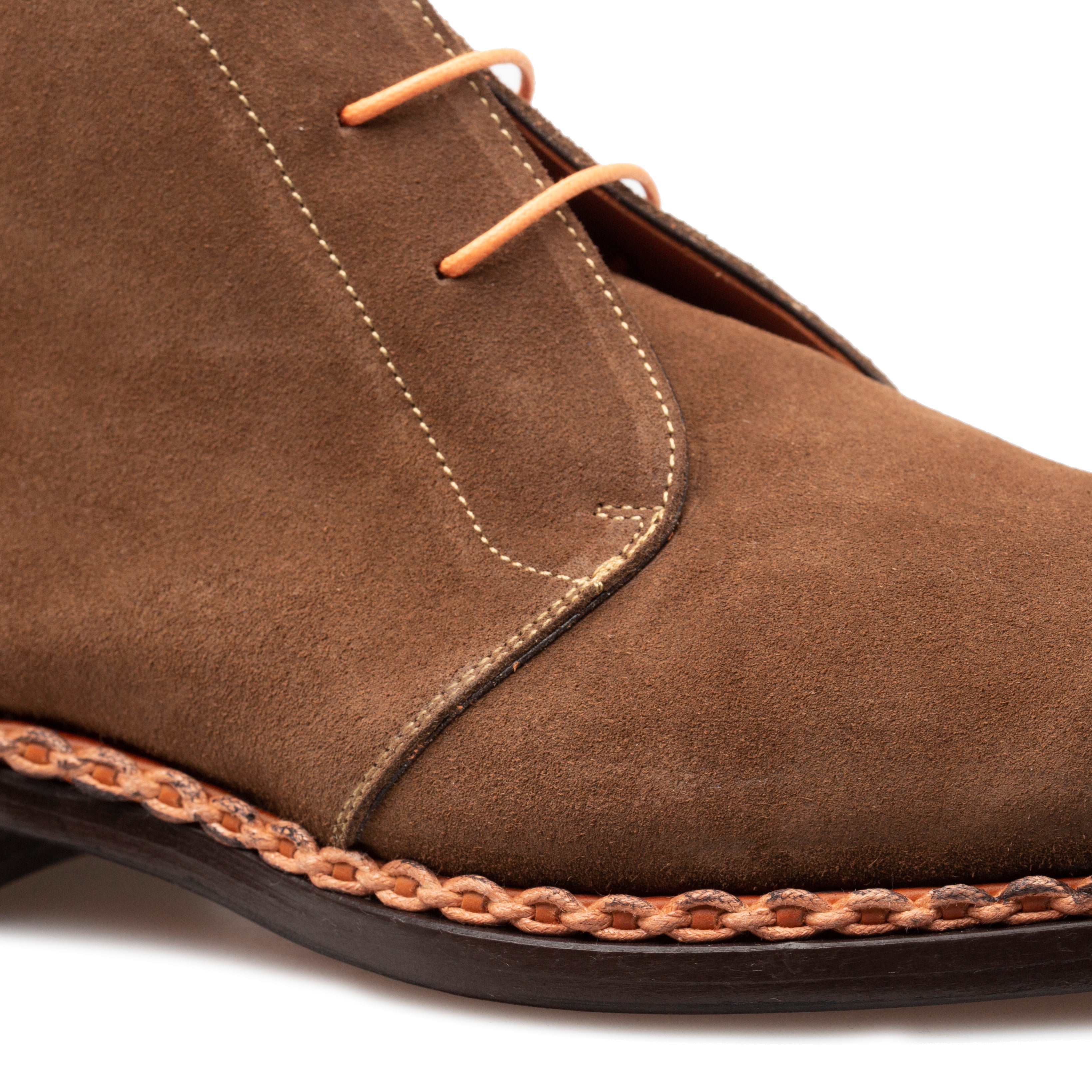 Suede Desert Boot with Contrast Colors