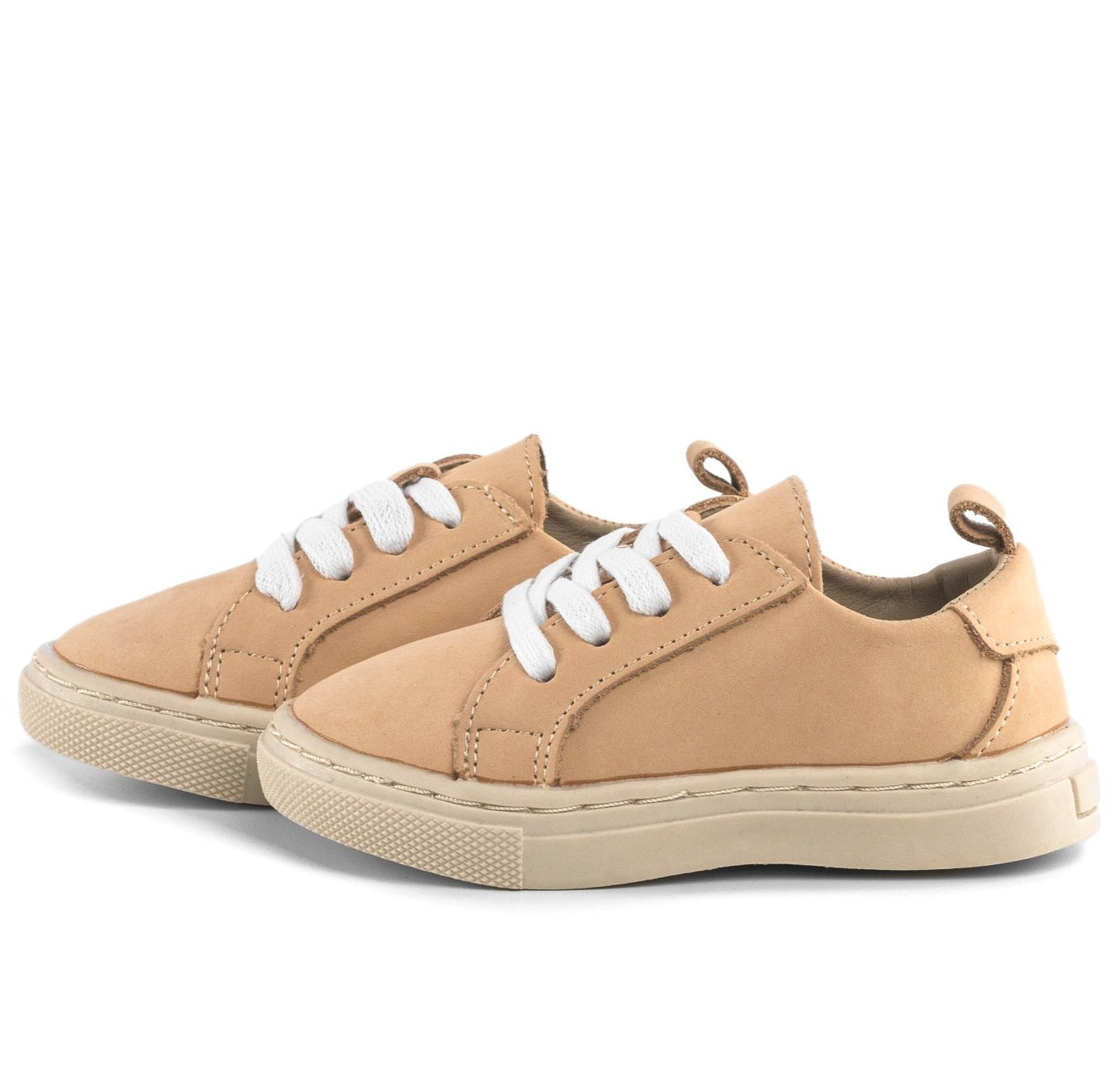 Tan Nubuck Low Top Sneakers