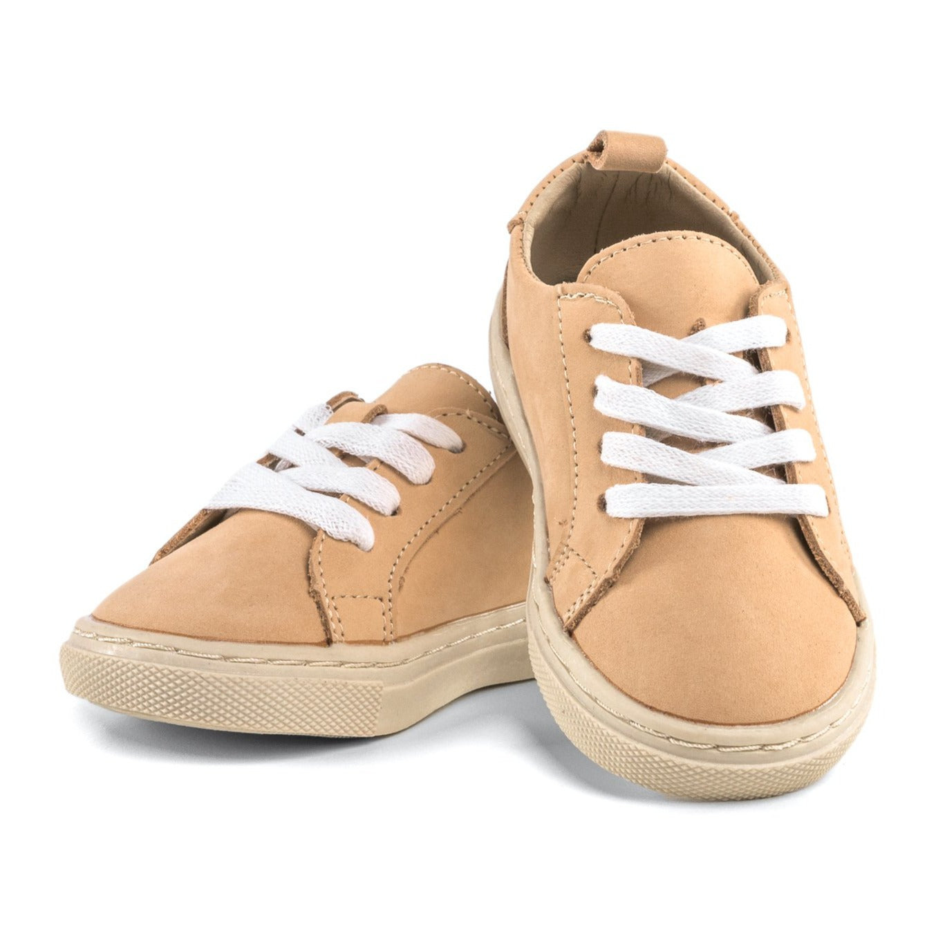 Tan Nubuck Low Top Sneakers