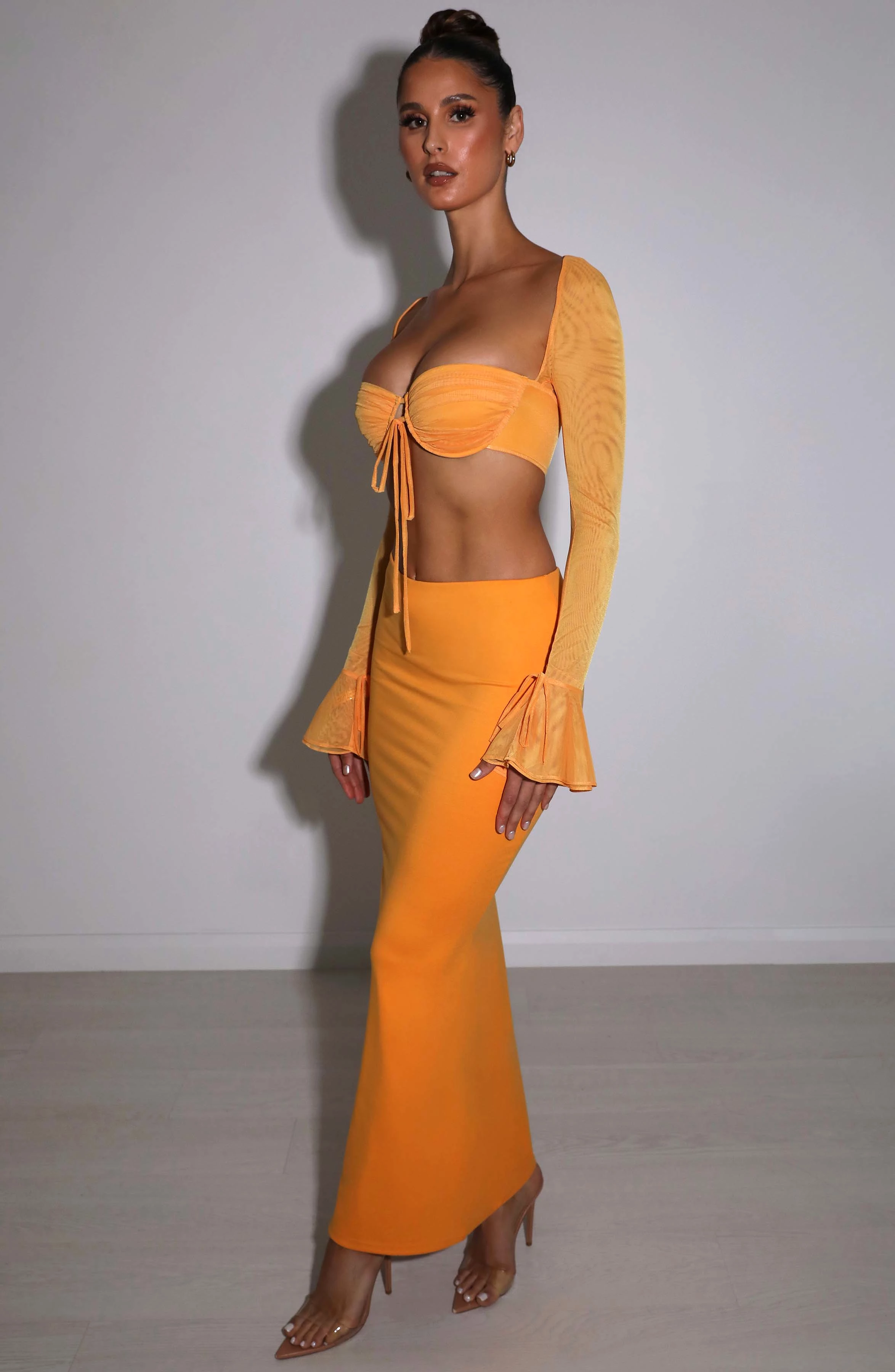 Tangerine Maxi Skirt.