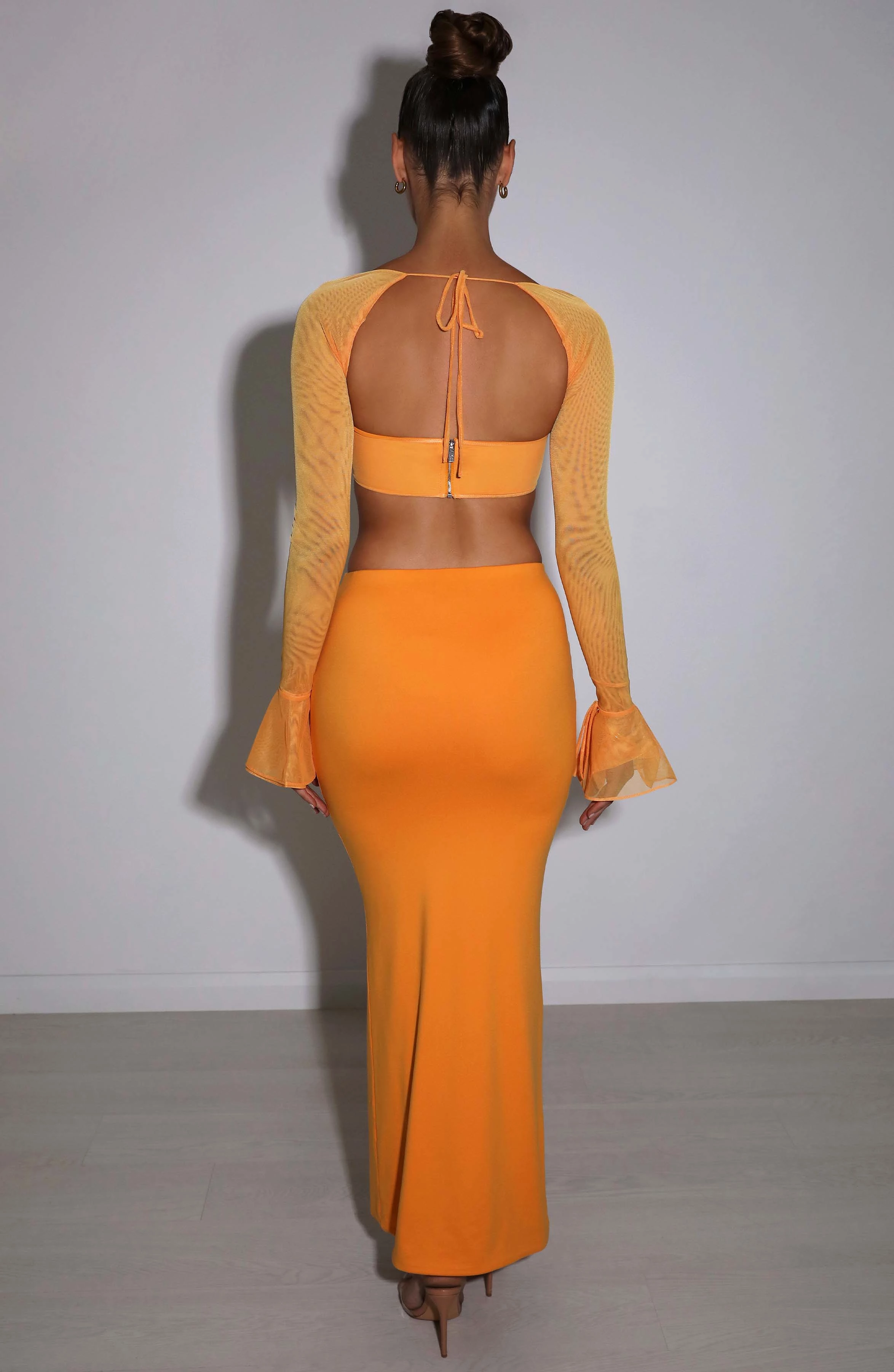 Tangerine Maxi Skirt.