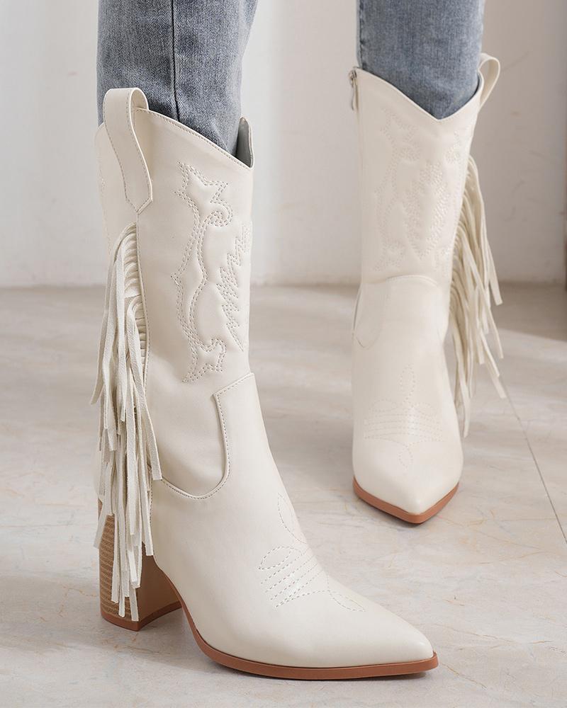 Tassel Western Boots