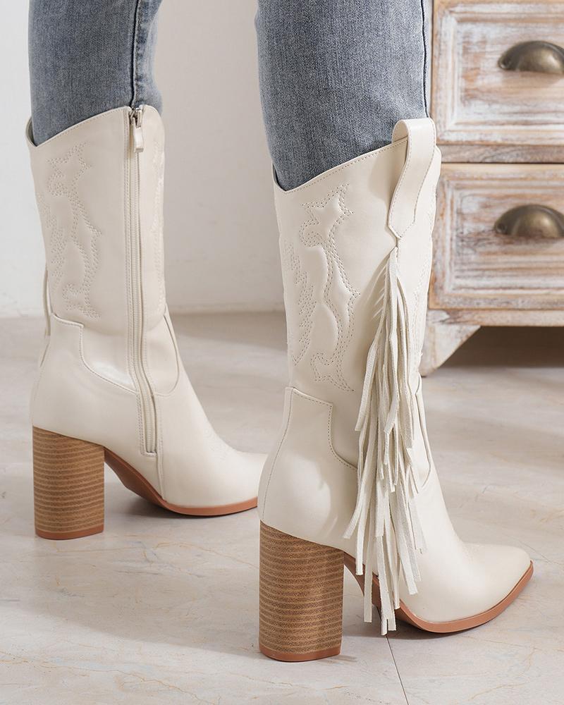 Tassel Western Boots