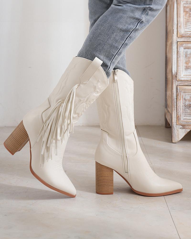 Tassel Western Boots