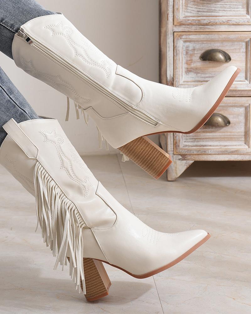 Tassel Western Boots