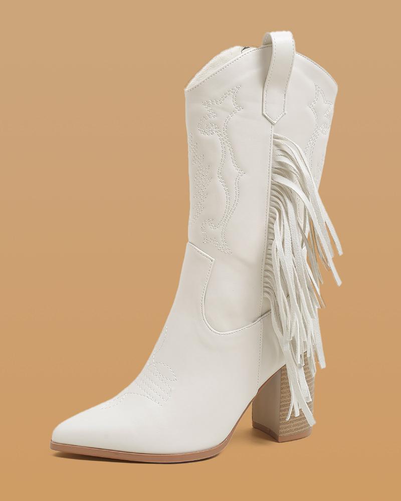 Tassel Western Boots