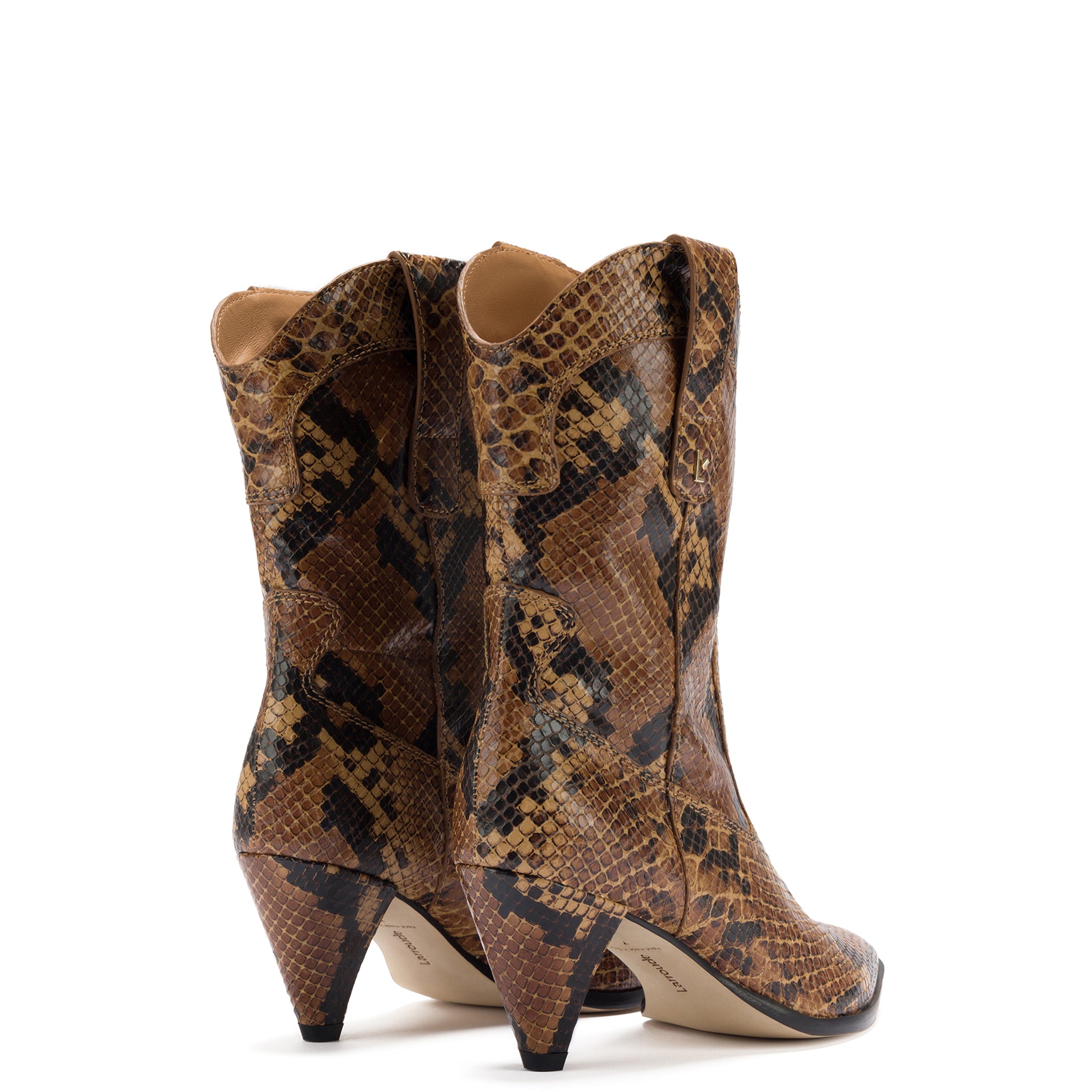 Tawny Stamped Leather Thelma Boot