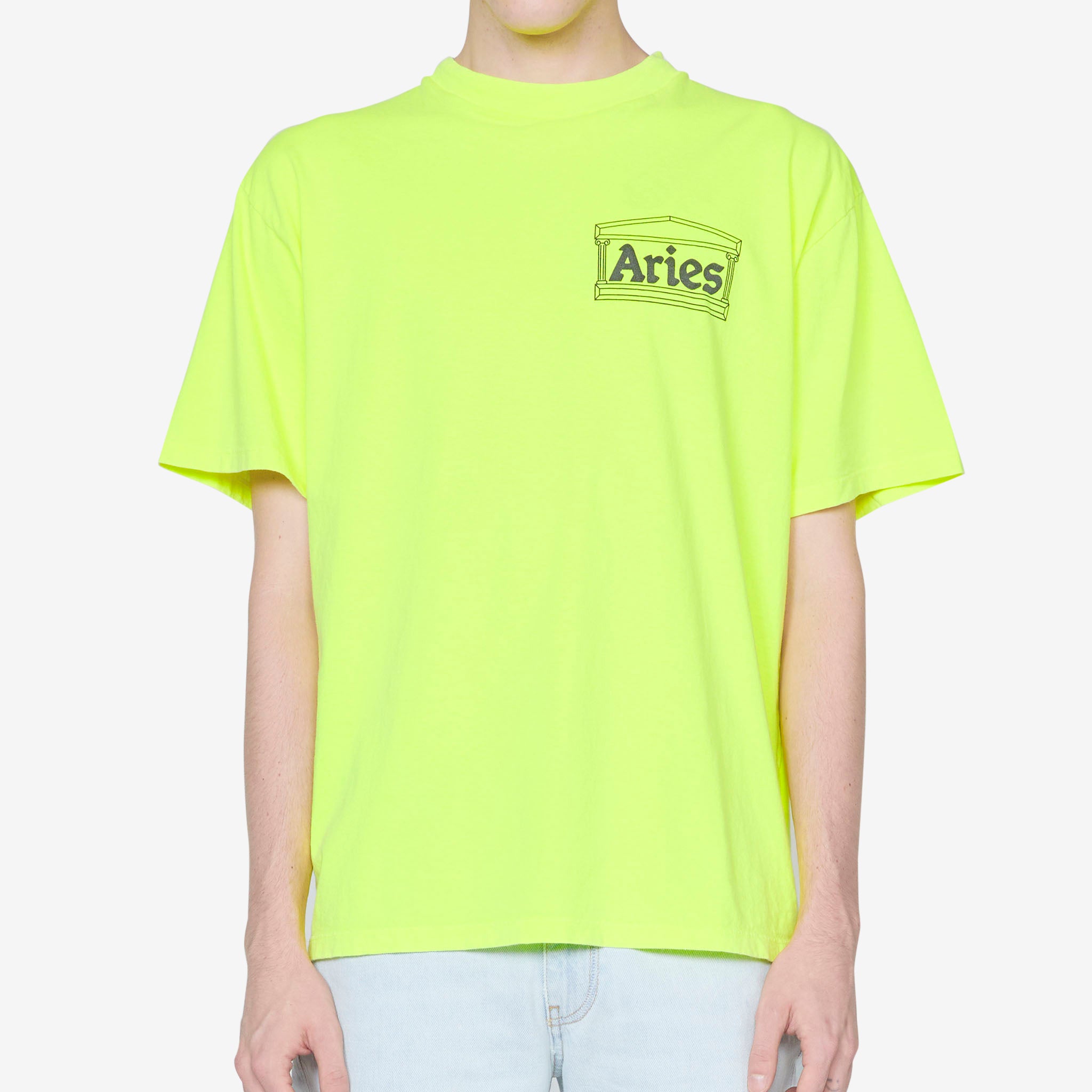 Temple Short Sleeve T-Shirt Fluro Yellow