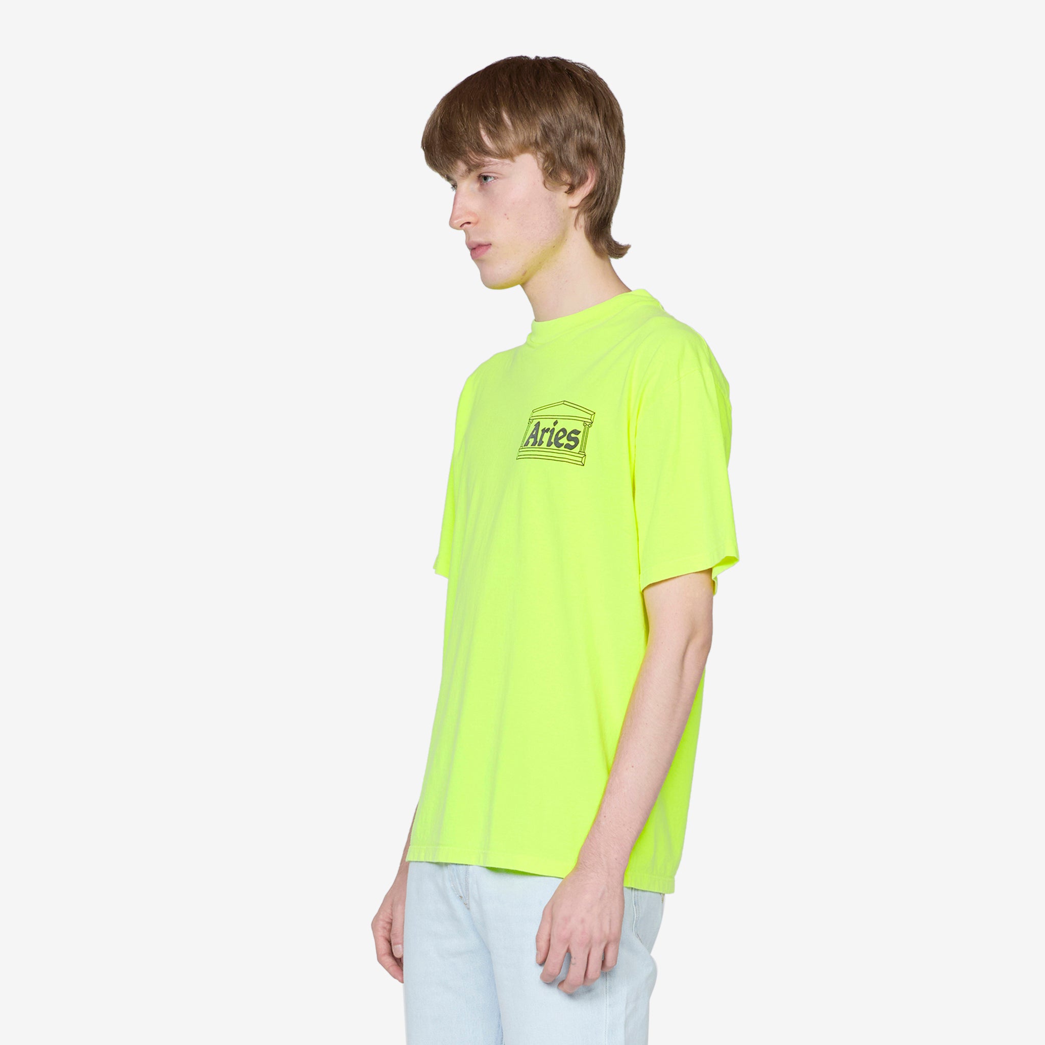 Temple Short Sleeve T-Shirt Fluro Yellow