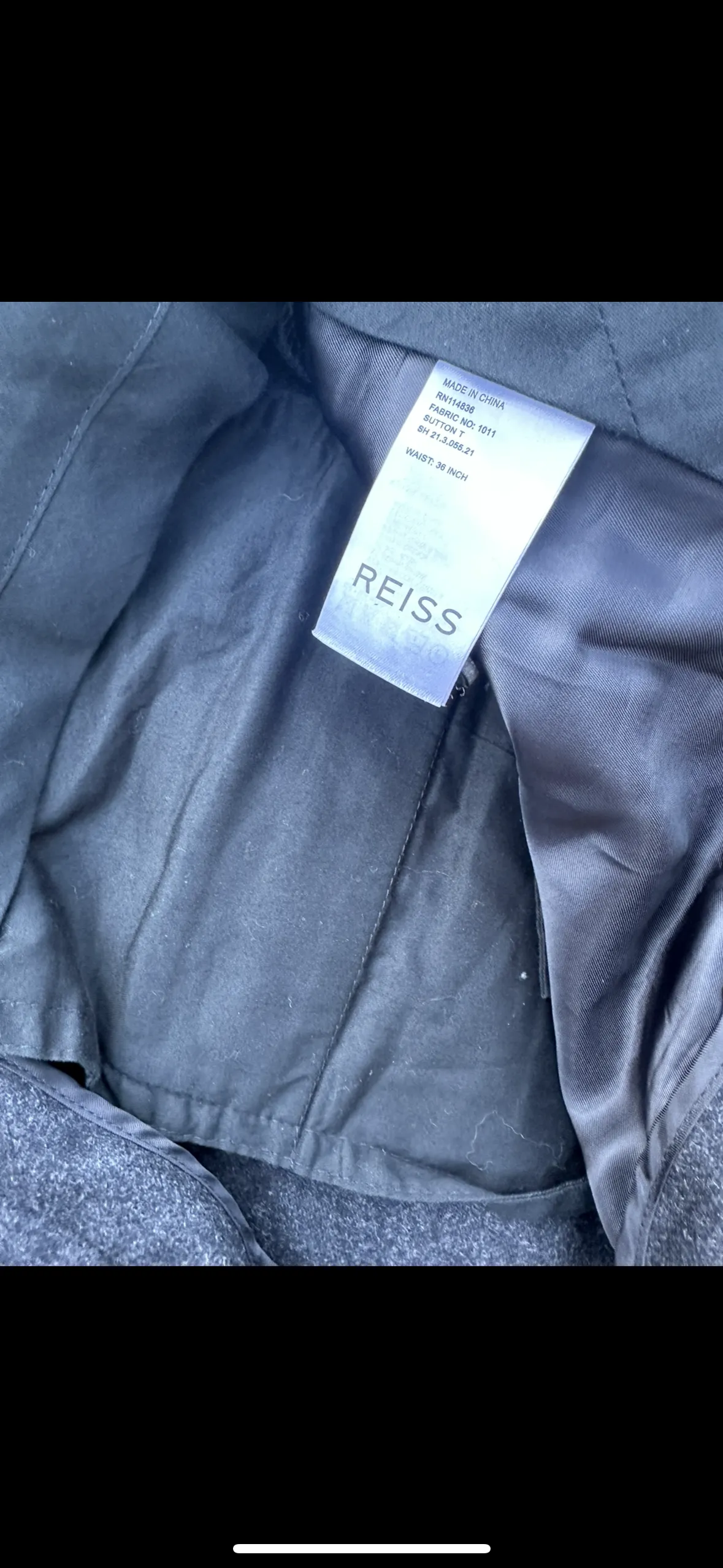 Dry Eyes HERO REISS Dark Chocolate Grey Wool Pants (34)