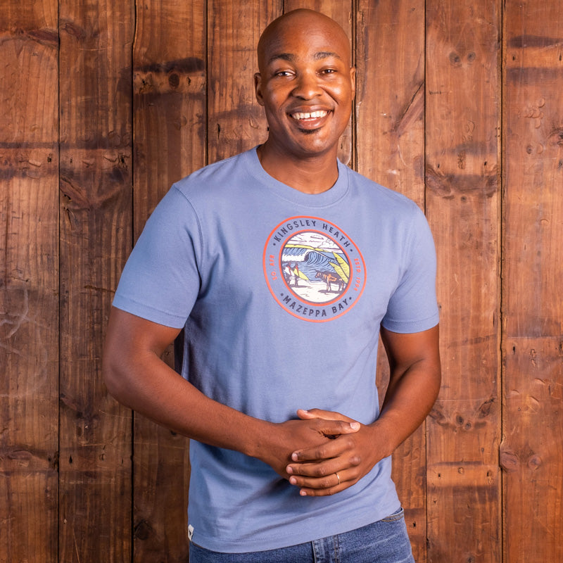 Transkei Surf Crew Tee - Periwinkle beachwear