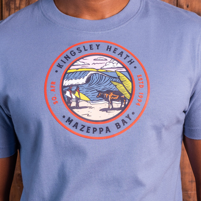 Transkei Surf Crew Tee - Periwinkle beachwear