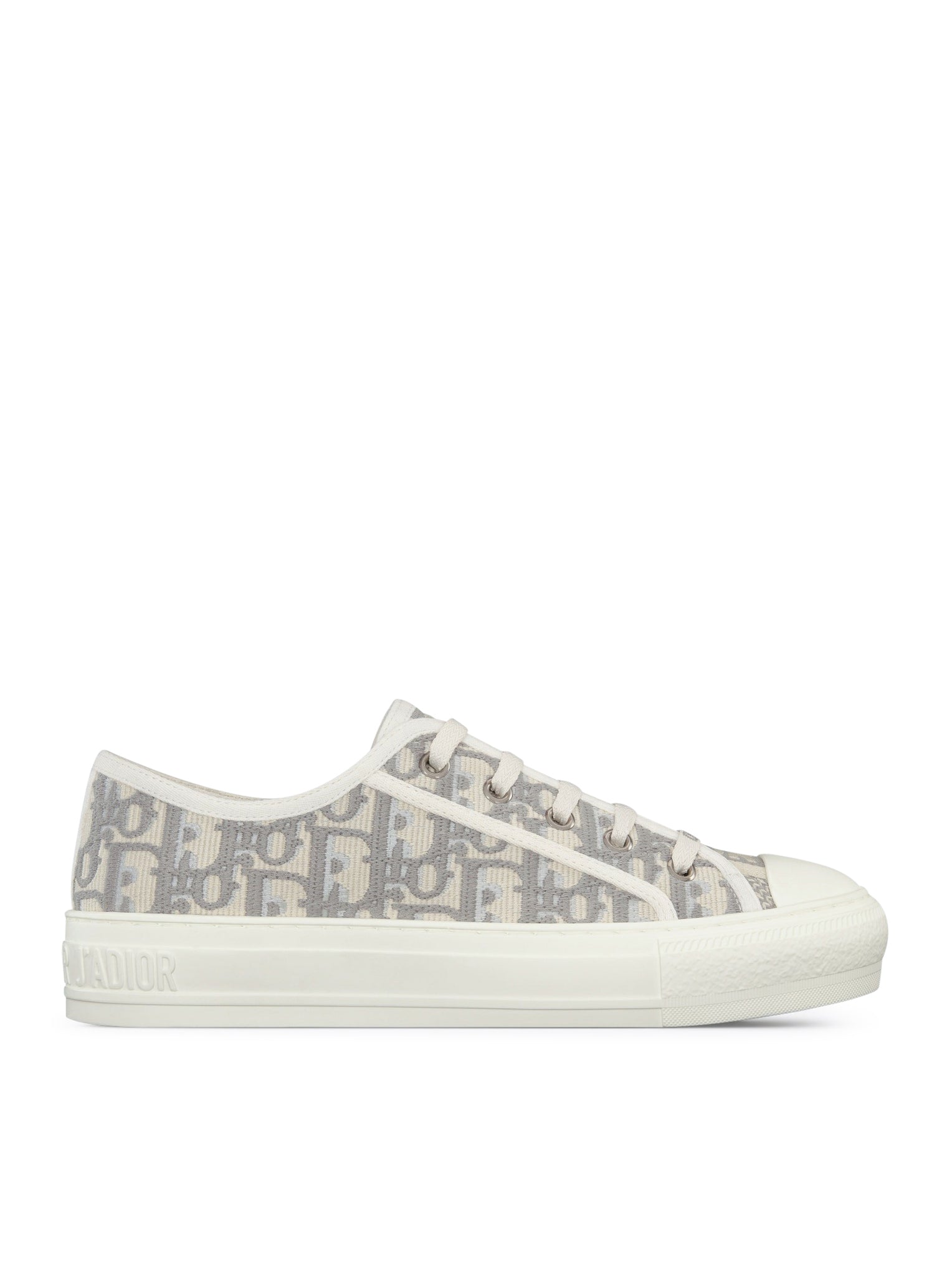 WALK`N`DIOR Cotton Sneaker with Oblique Embroidery