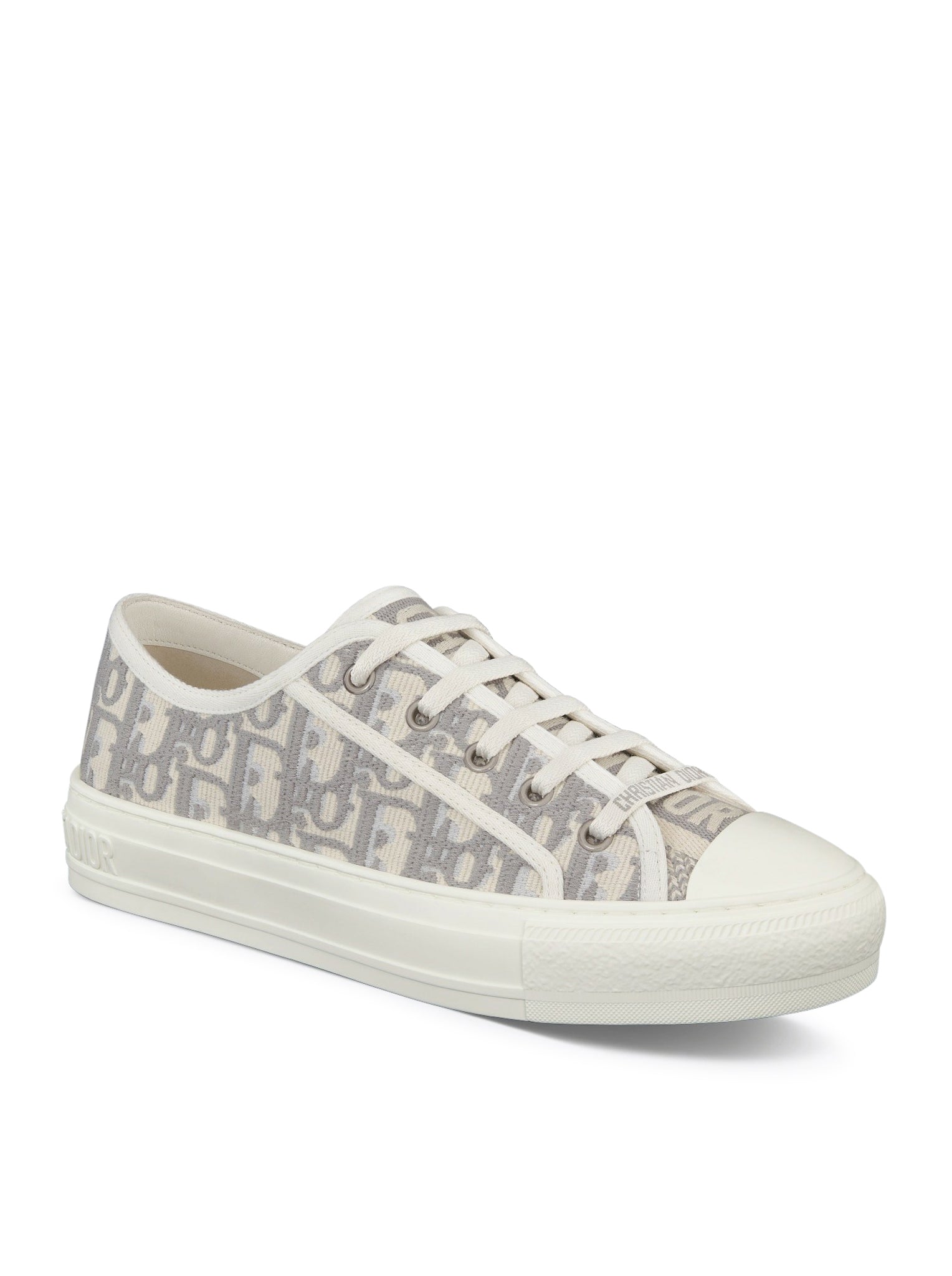 WALK`N`DIOR Cotton Sneaker with Oblique Embroidery