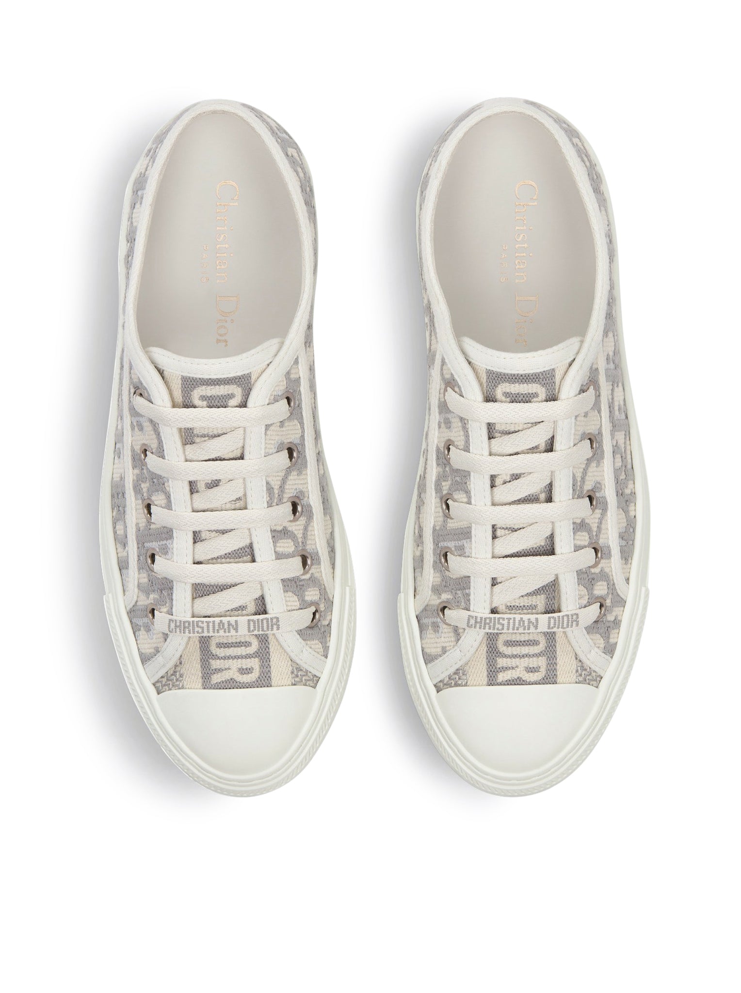 WALK`N`DIOR Cotton Sneaker with Oblique Embroidery