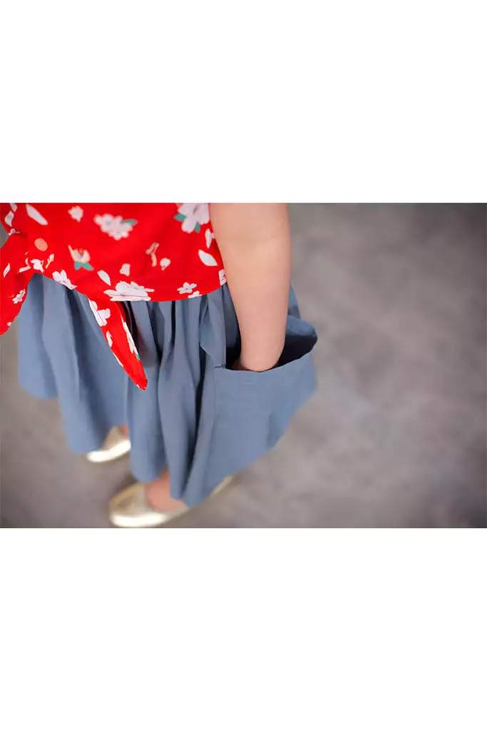 Wendy Blue Flare Skirt