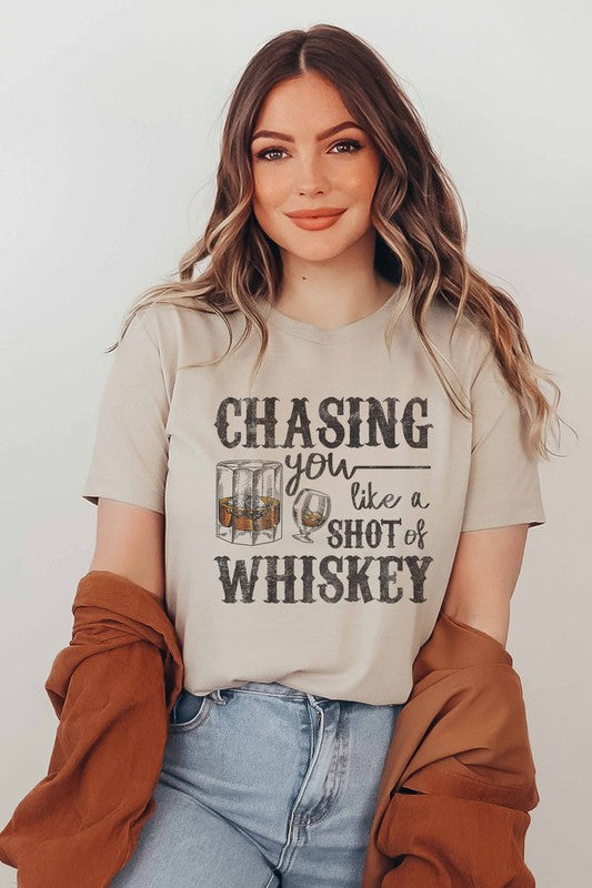 Whiskey themed plus size graphic tee - shop now