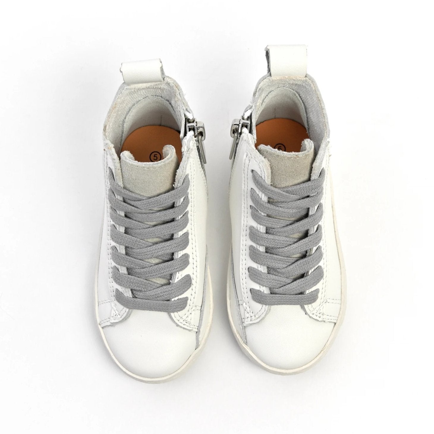 White high top sneakers