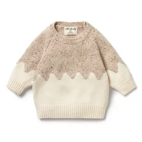 Wilson & Frenchy Almond Fleck Knitted Jacquard Jumper