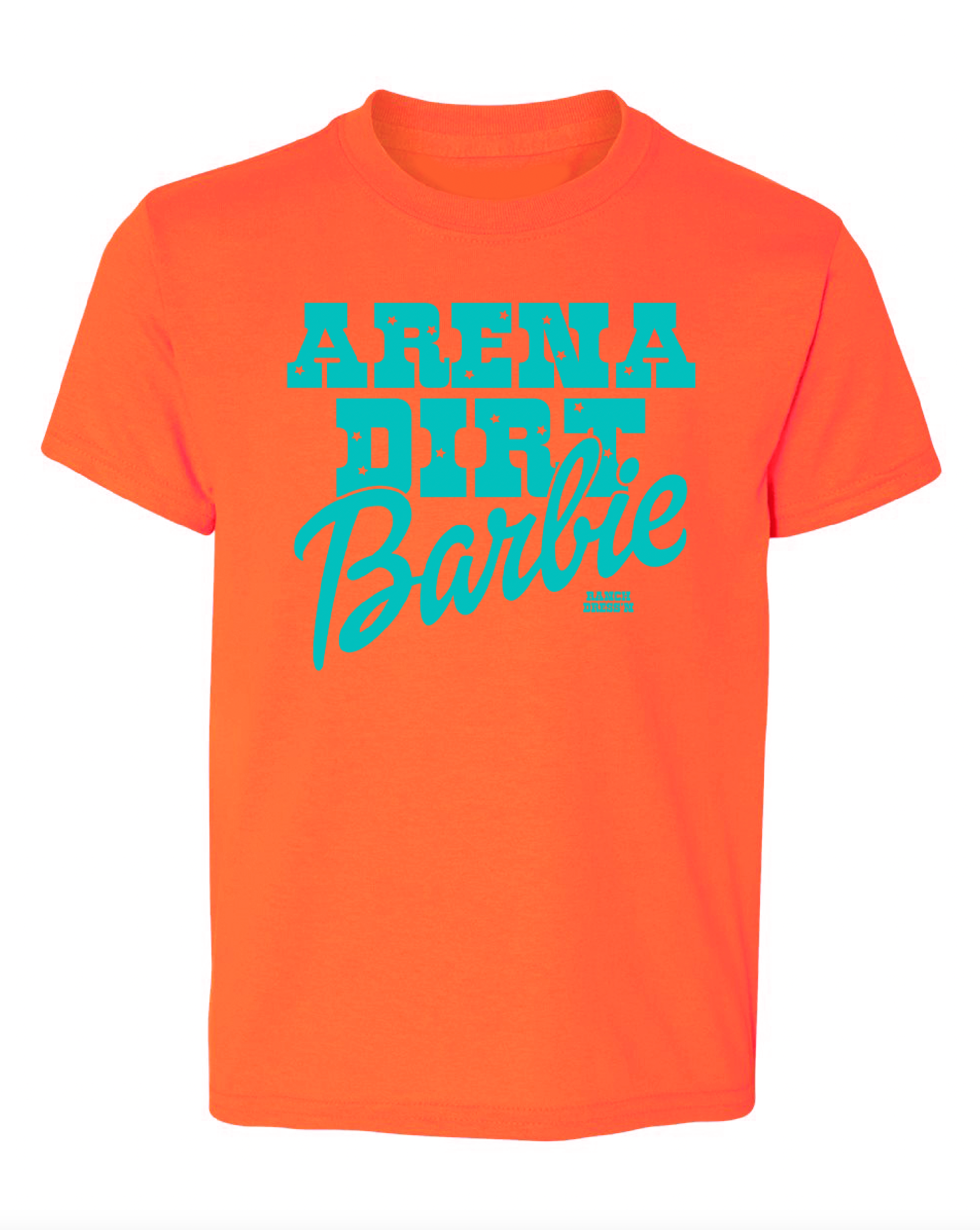 youth arena dirt barbie shirt - neon candy orange - Google SEO friendly