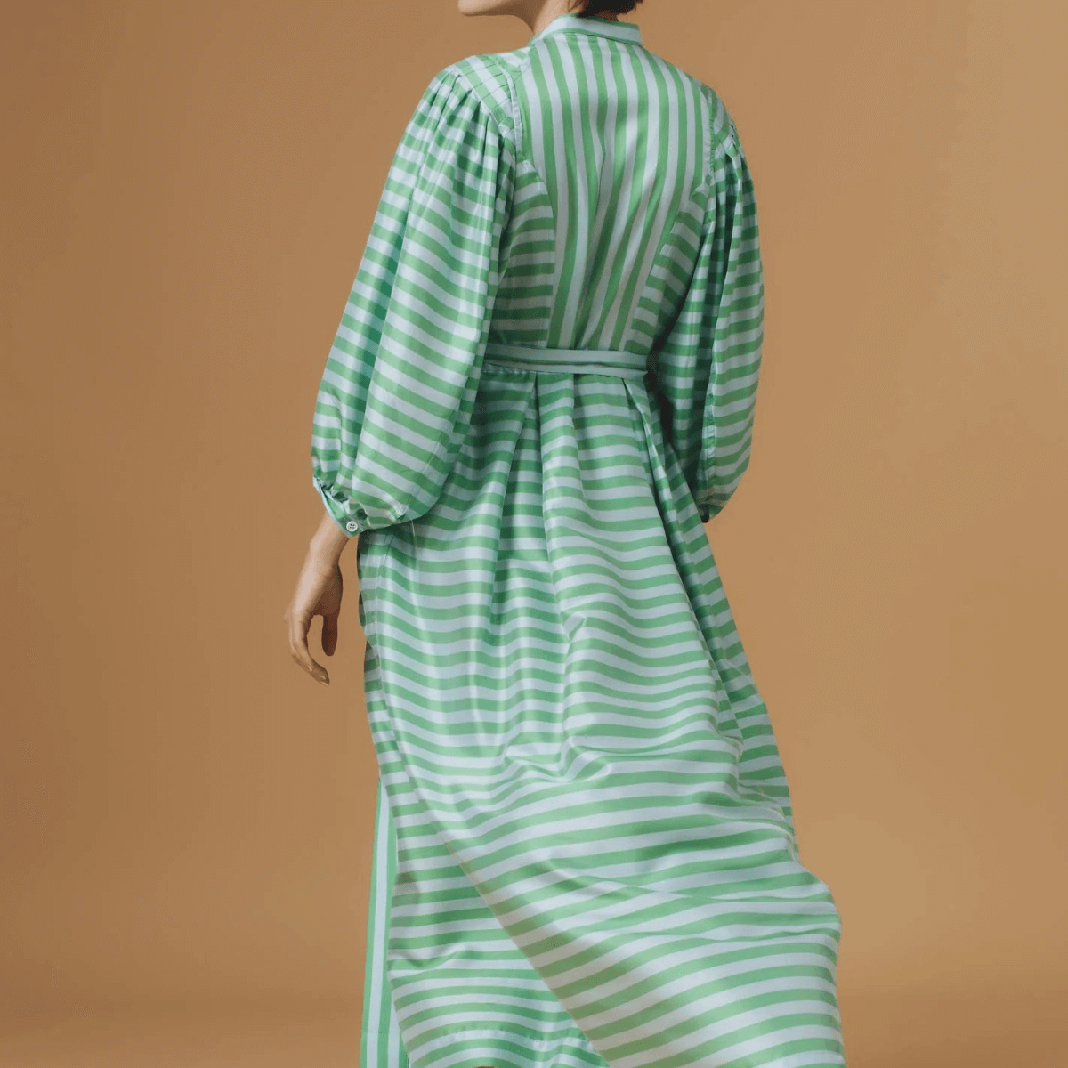 Yvonne Emerald Silk Dress