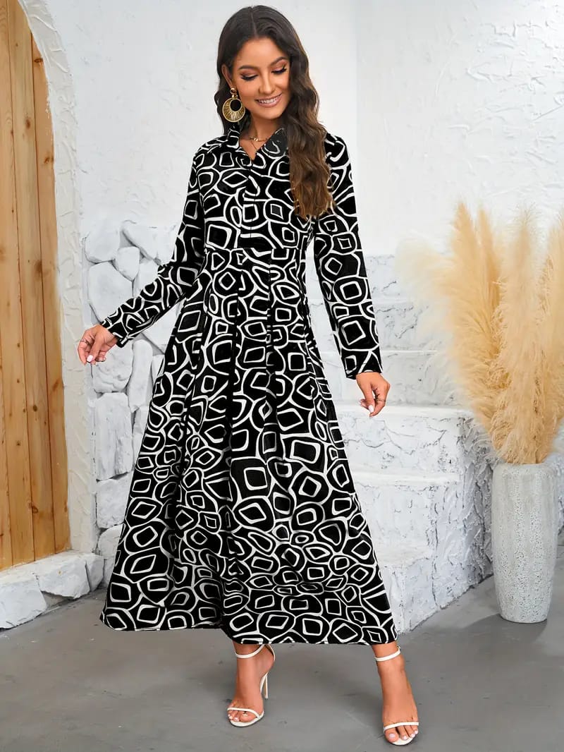 Zanzea Maxi Dress Plus Size 5XL with Graphic Print S4546762