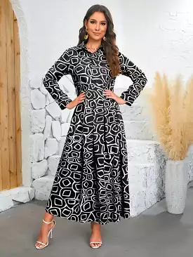 Zanzea Maxi Dress Plus Size 5XL with Graphic Print S4546762